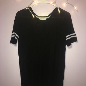 Cute Black and White Striped Tee!